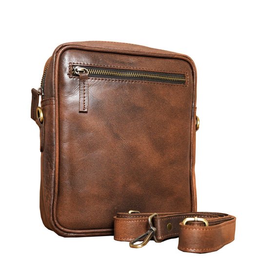 Volkskin Leder Umhängetasche Braun
