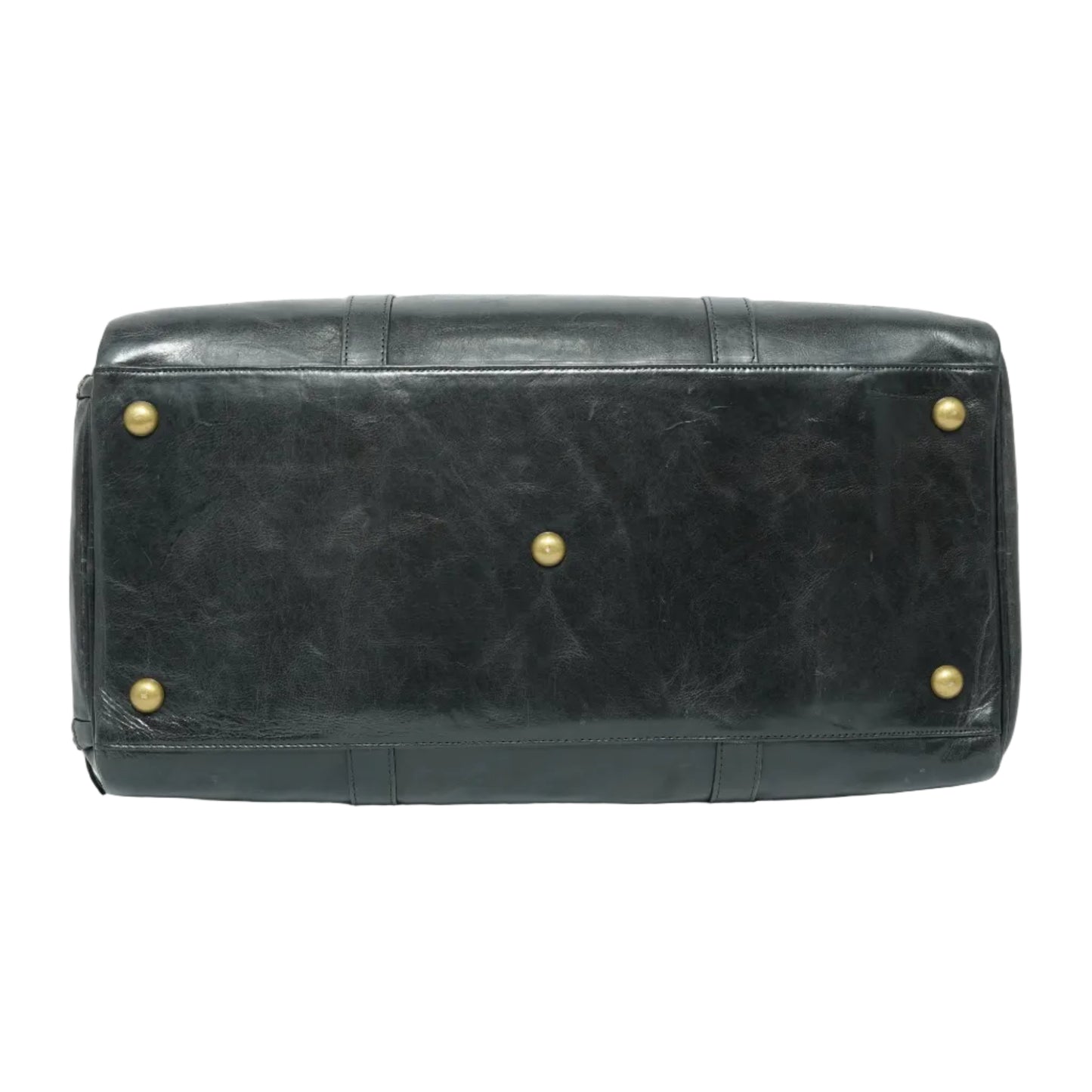 Volkskin Leder Reisetasche Schwarz Unterseite