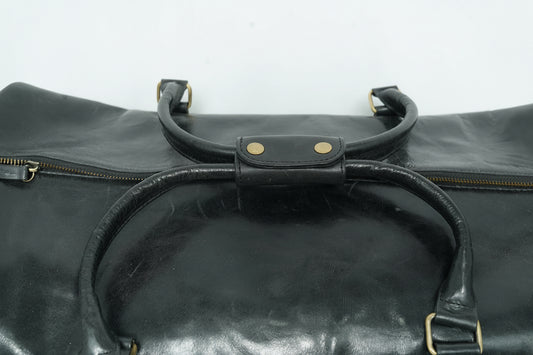Volkskin Leder Reisetasche Schwarz