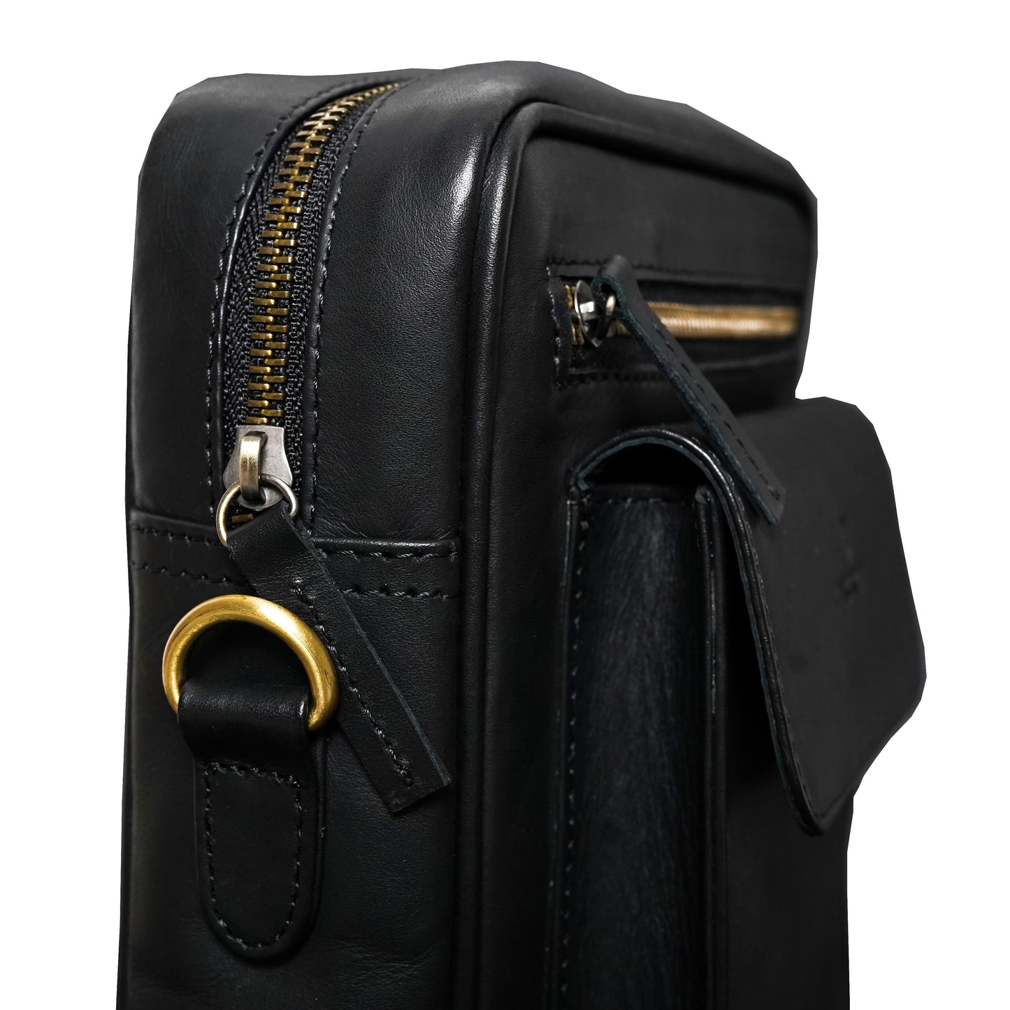 Volkskin Leather Shoulder Bag Black