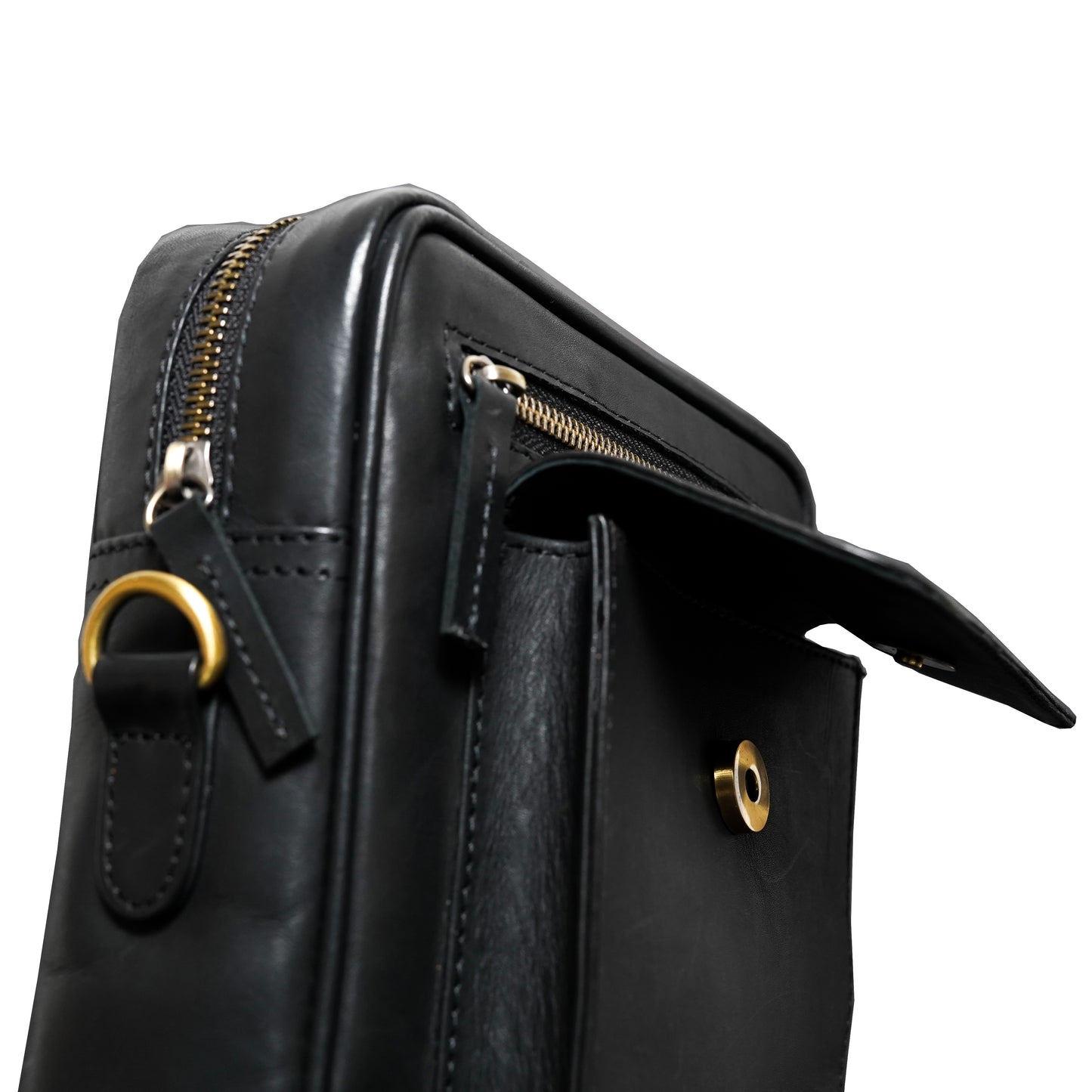 Volkskin Leather Shoulder Bag Black