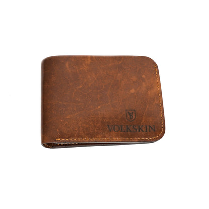 Volkskin Bifold Ledergeldbörse - Braun