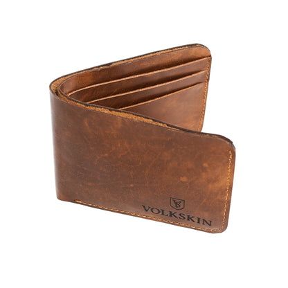 Volkskin Bifold Ledergeldbörse - Braun