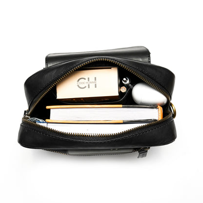 Volkskin Leather Shoulder Bag Black