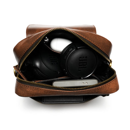 Volkskin Leder Umhängetasche Braun