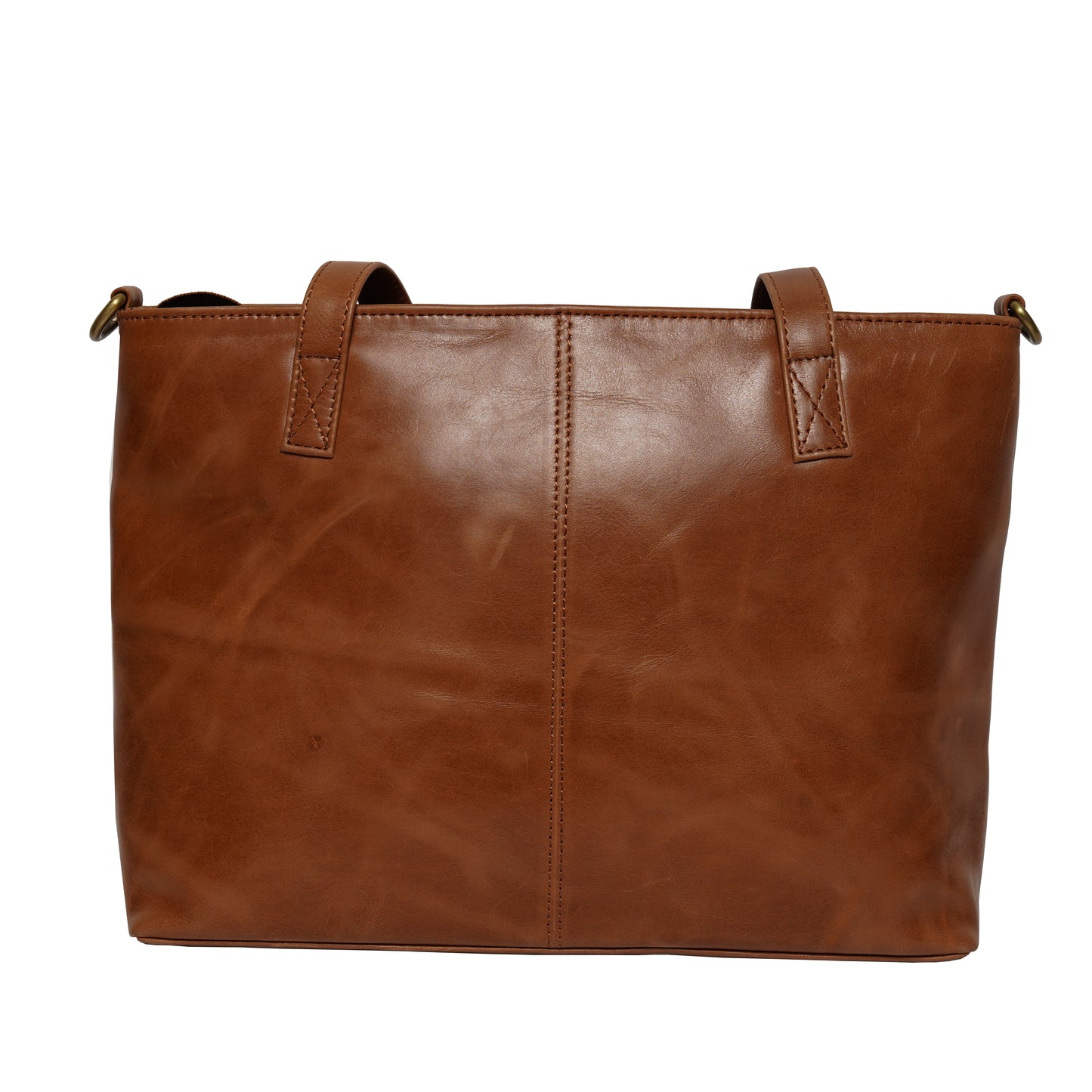 Volkskin Leder Schultertasche Cognac