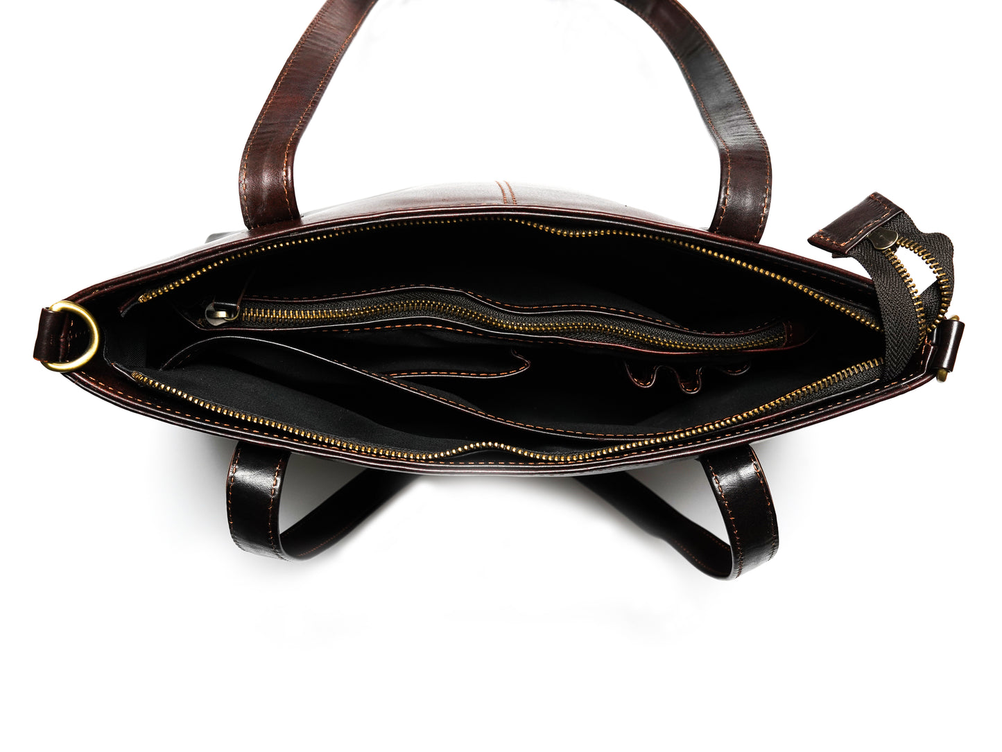 Volkskin Leder Schultertasche Espresso