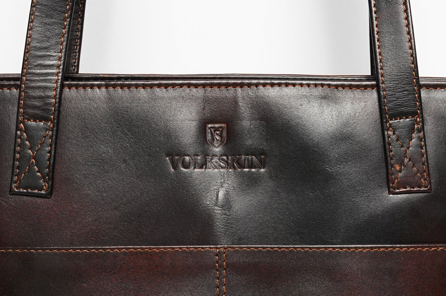 Volkskin Leder Schultertasche Espresso