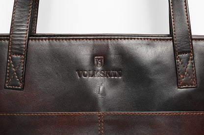 Volkskin Leder Schultertasche Espresso