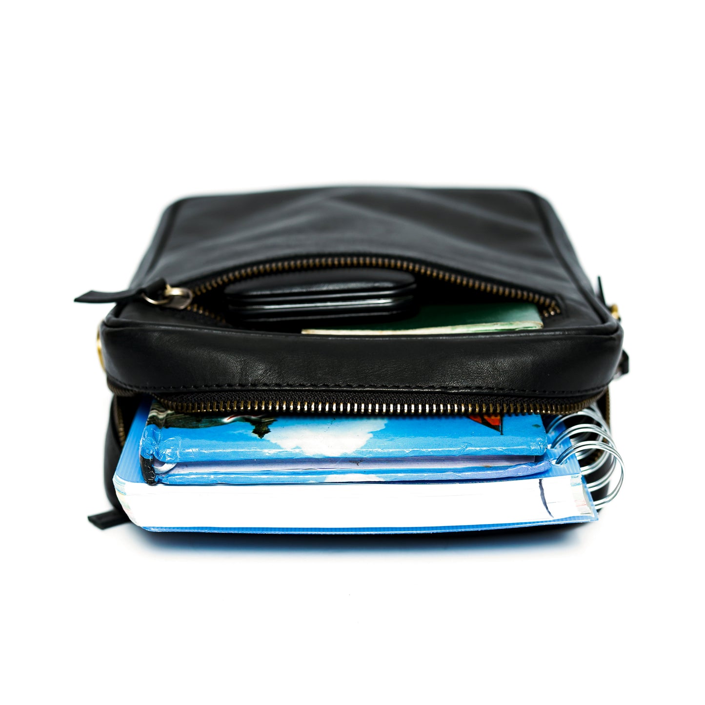 Volkskin Leder Umhängetasche Schwarz – Lifestyle Business-Alltag