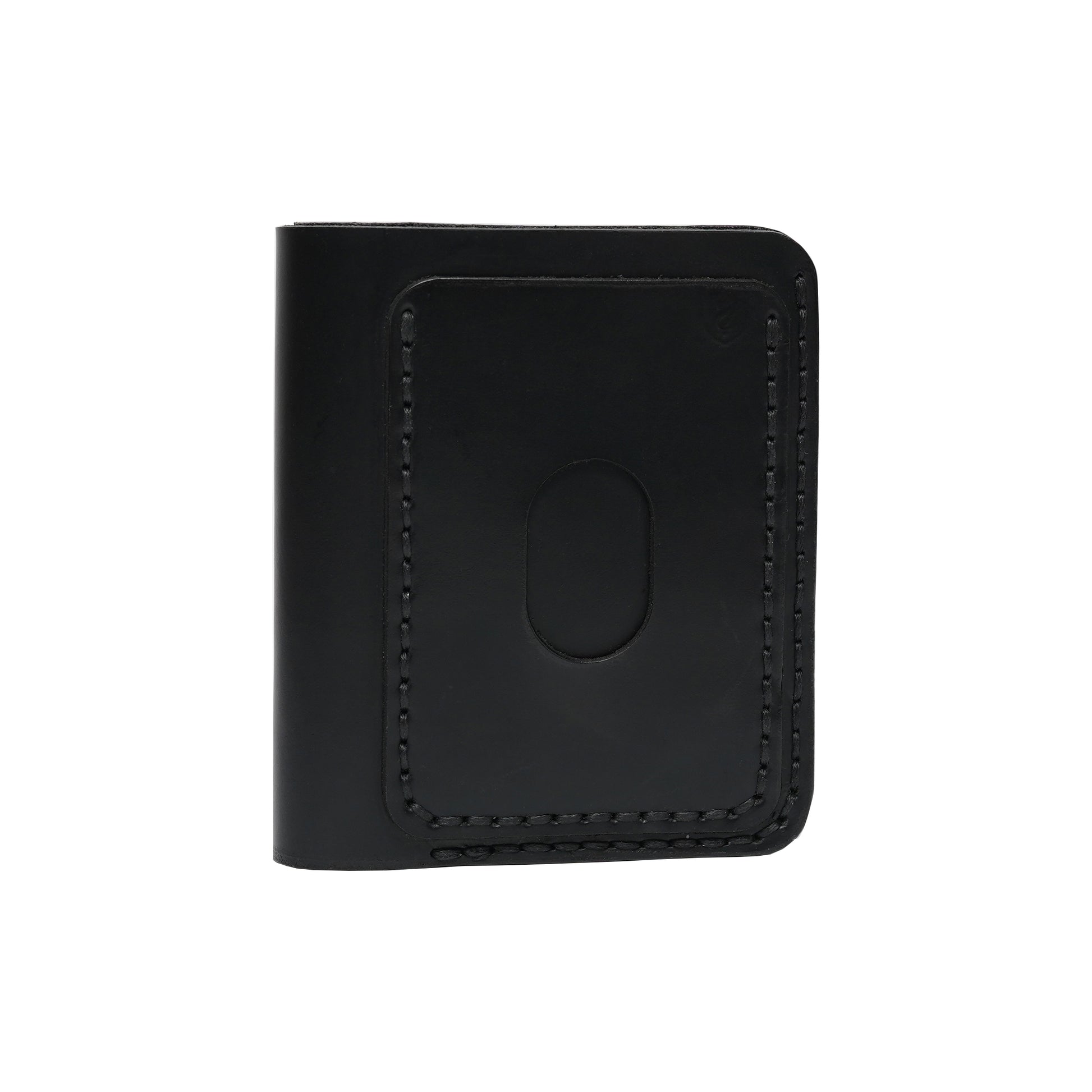Volkskin SlimFold Ledergeldbörse Schwarz – Seitenansicht