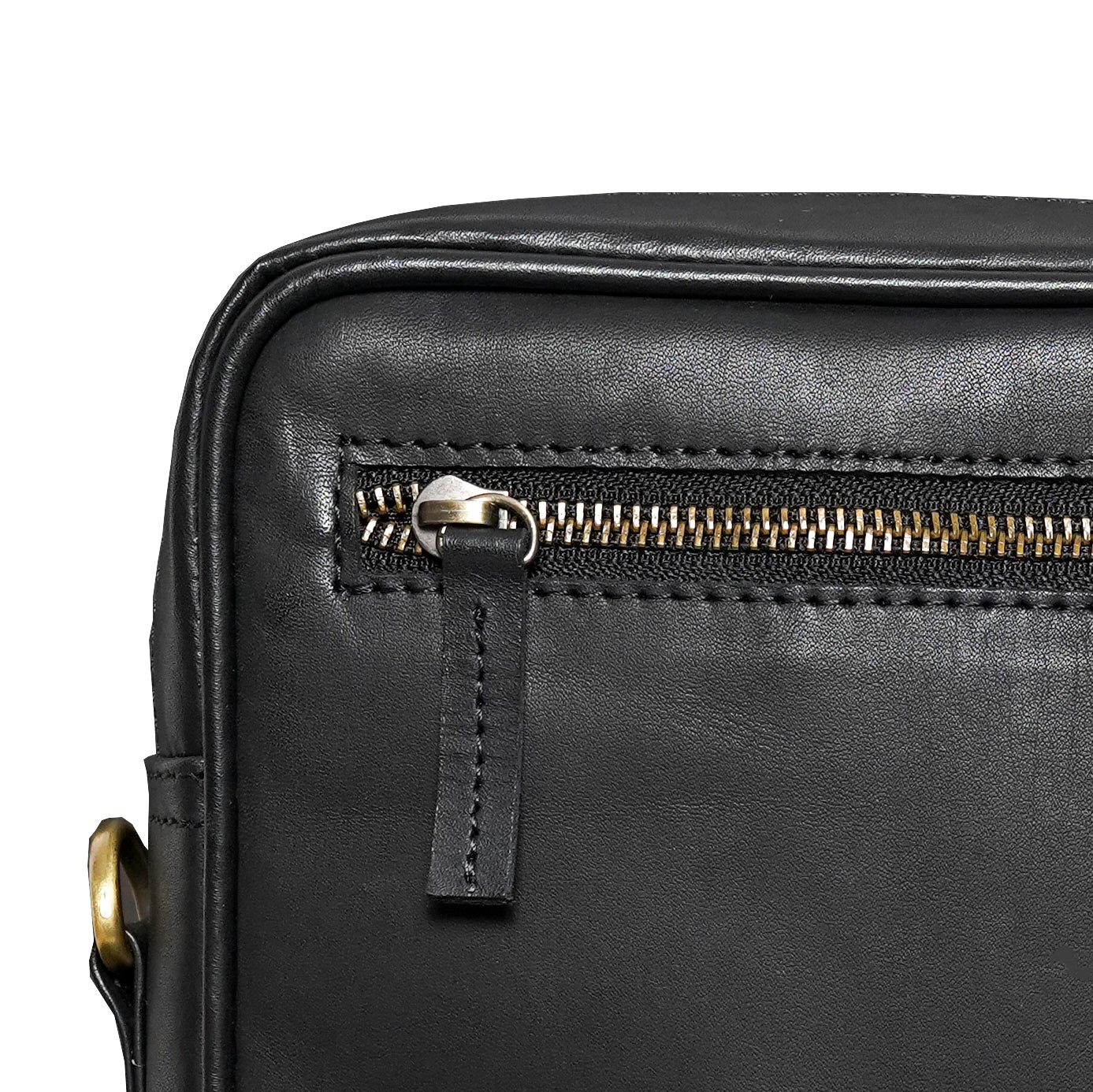 Volkskin Umhängetasche Schwarz – Rückansicht