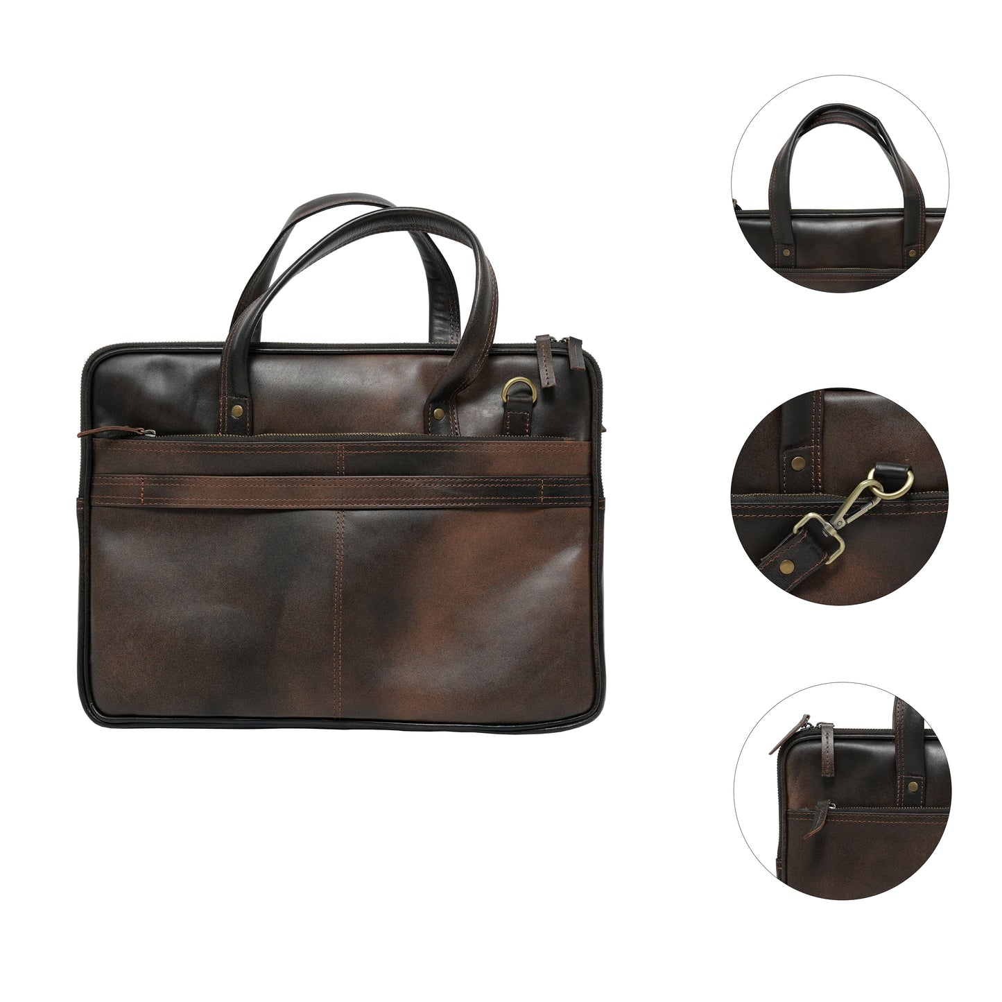 Leder Laptoptasche Espresso