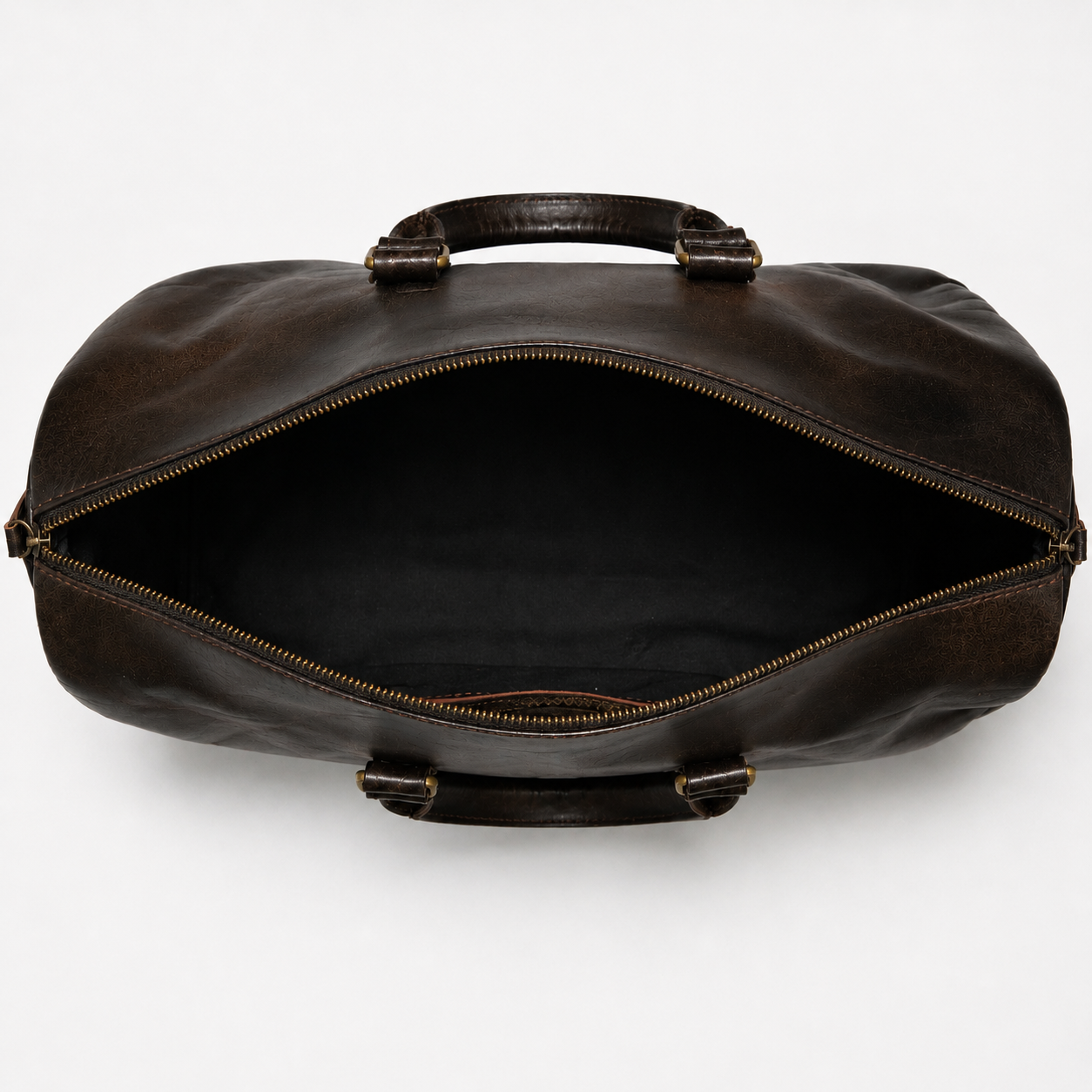 Elegante Echtledertasche mit Reißverschluss und Tragegriffen
