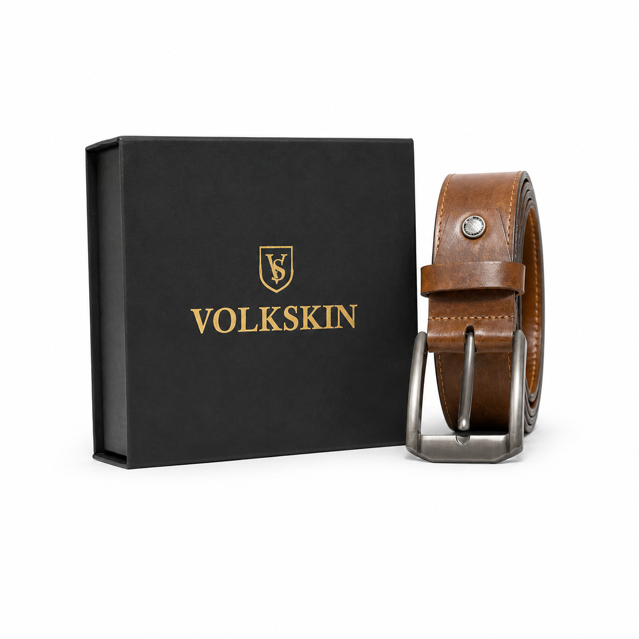 Volkskin Herren Ledergürtel  Braun