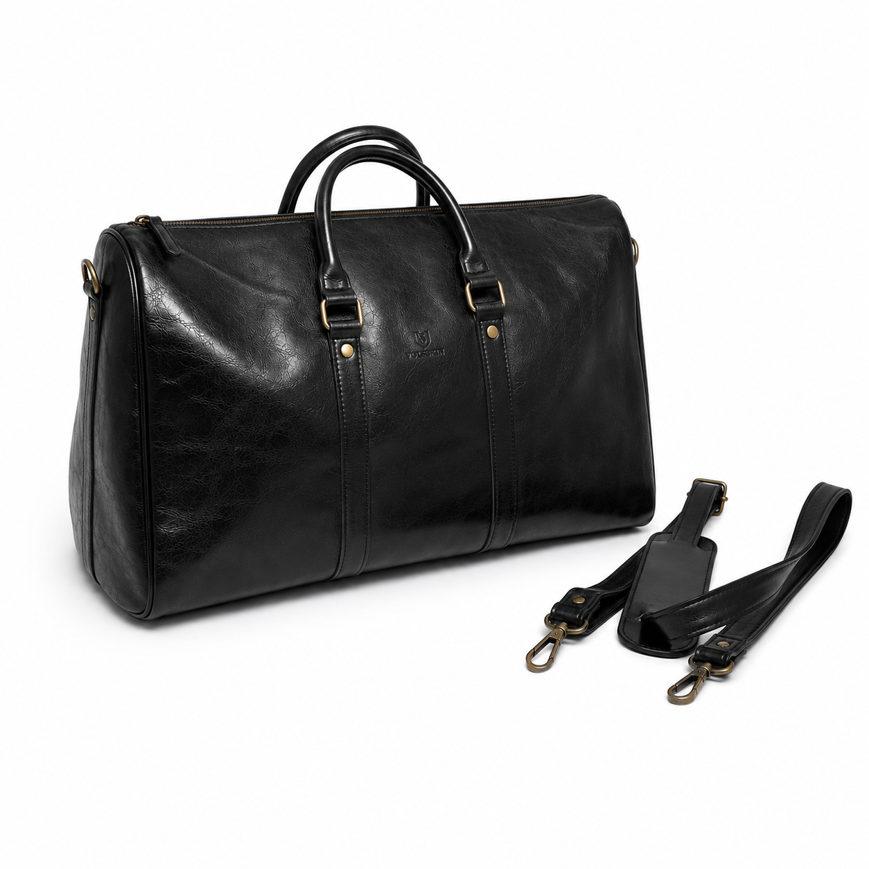 Leder Reisetasche von Volkskin mit abnehmbarem Schultergurt und Vintage-Finish