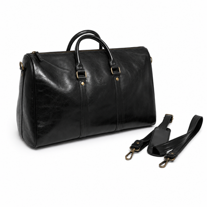 Leder Reisetasche von Volkskin mit abnehmbarem Schultergurt und Vintage-Finish