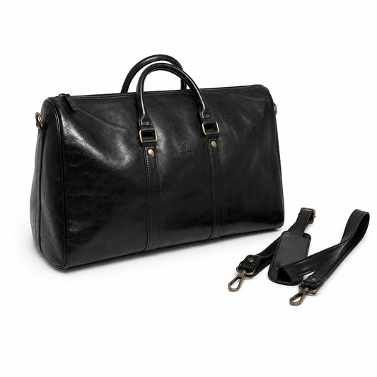 Leder Reisetasche von Volkskin mit abnehmbarem Schultergurt und Vintage-Finish