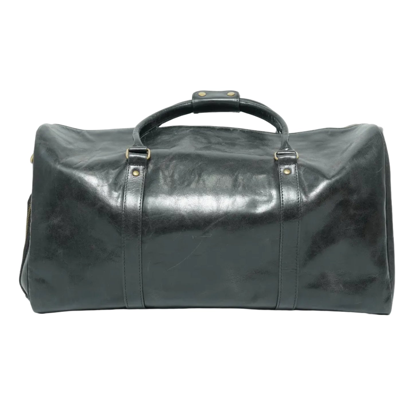 Volkskin Leder Reisetasche Schwarz Rückseite