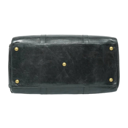 Volkskin Leder Reisetasche Schwarz Unterseite