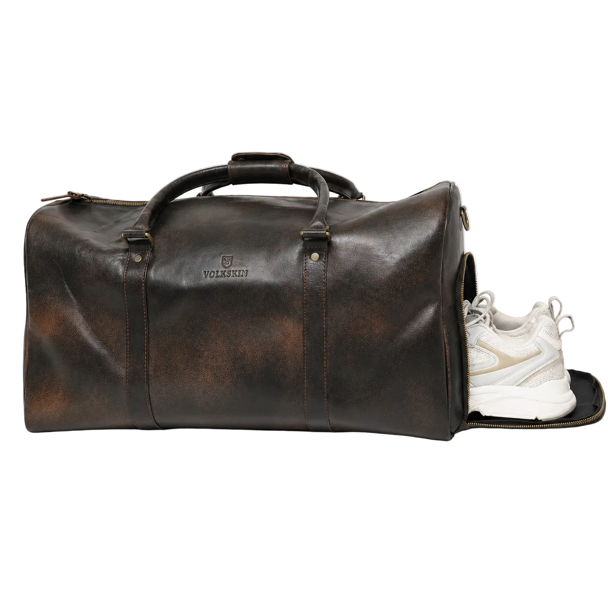 Volkskin Vintage Leder Duffel bag Espresso