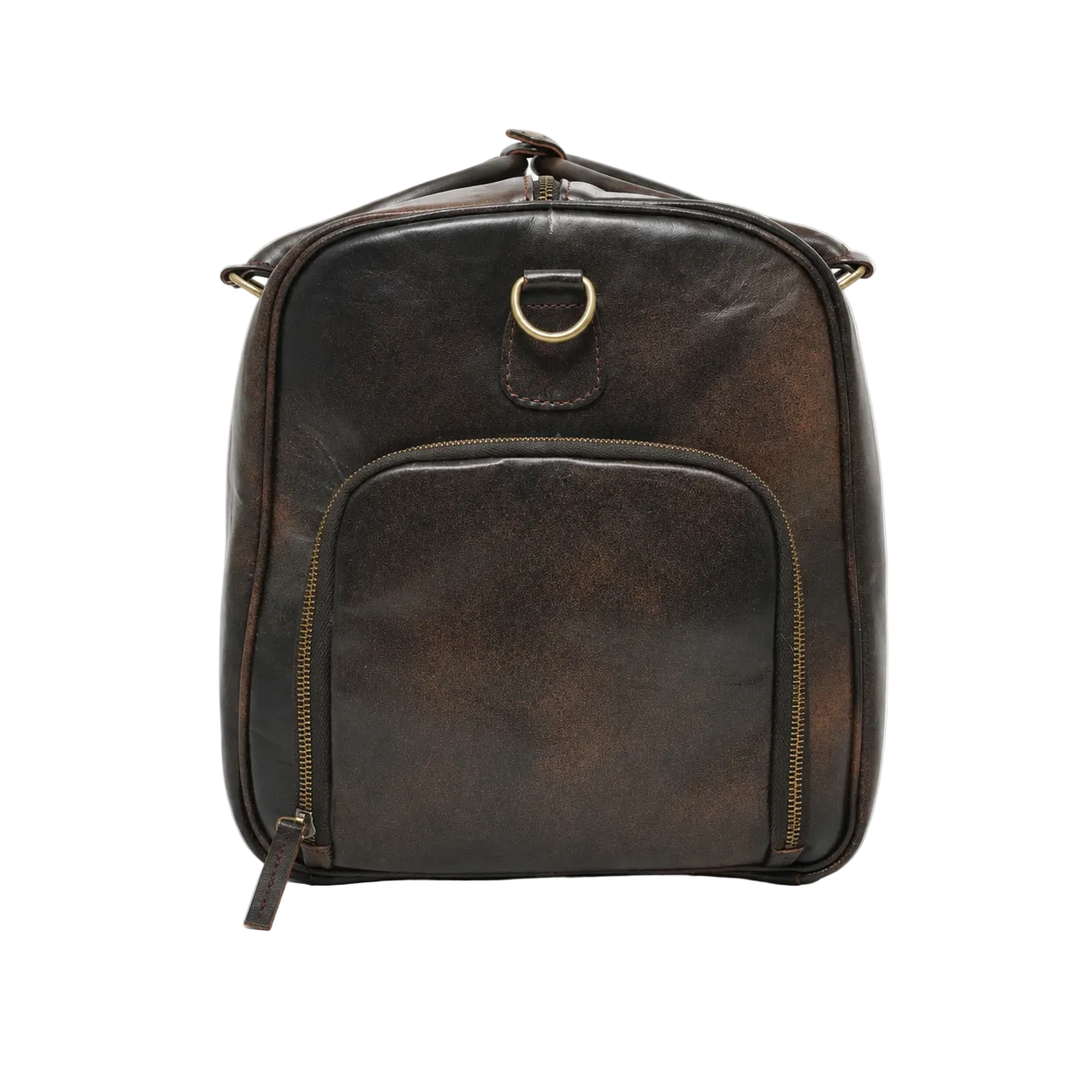 Volkskin Vintage Leder Reisetasche Espresso Seitenansicht