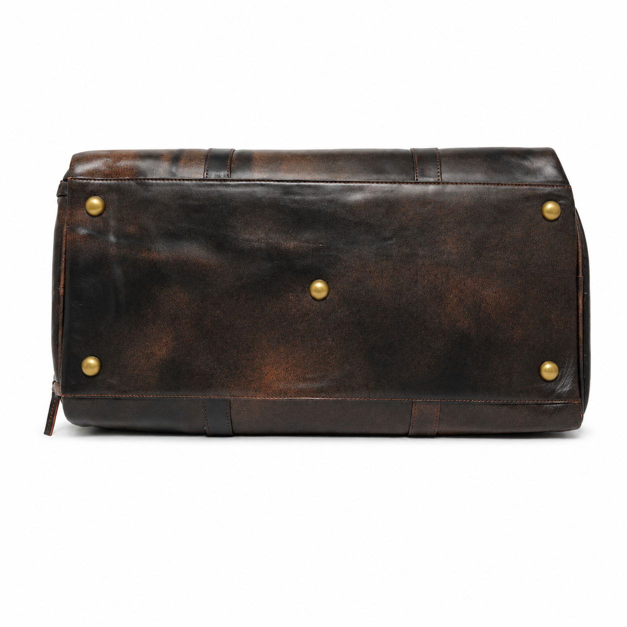 Volkskin Vintage Leder Reisetasche Espresso Unterseite