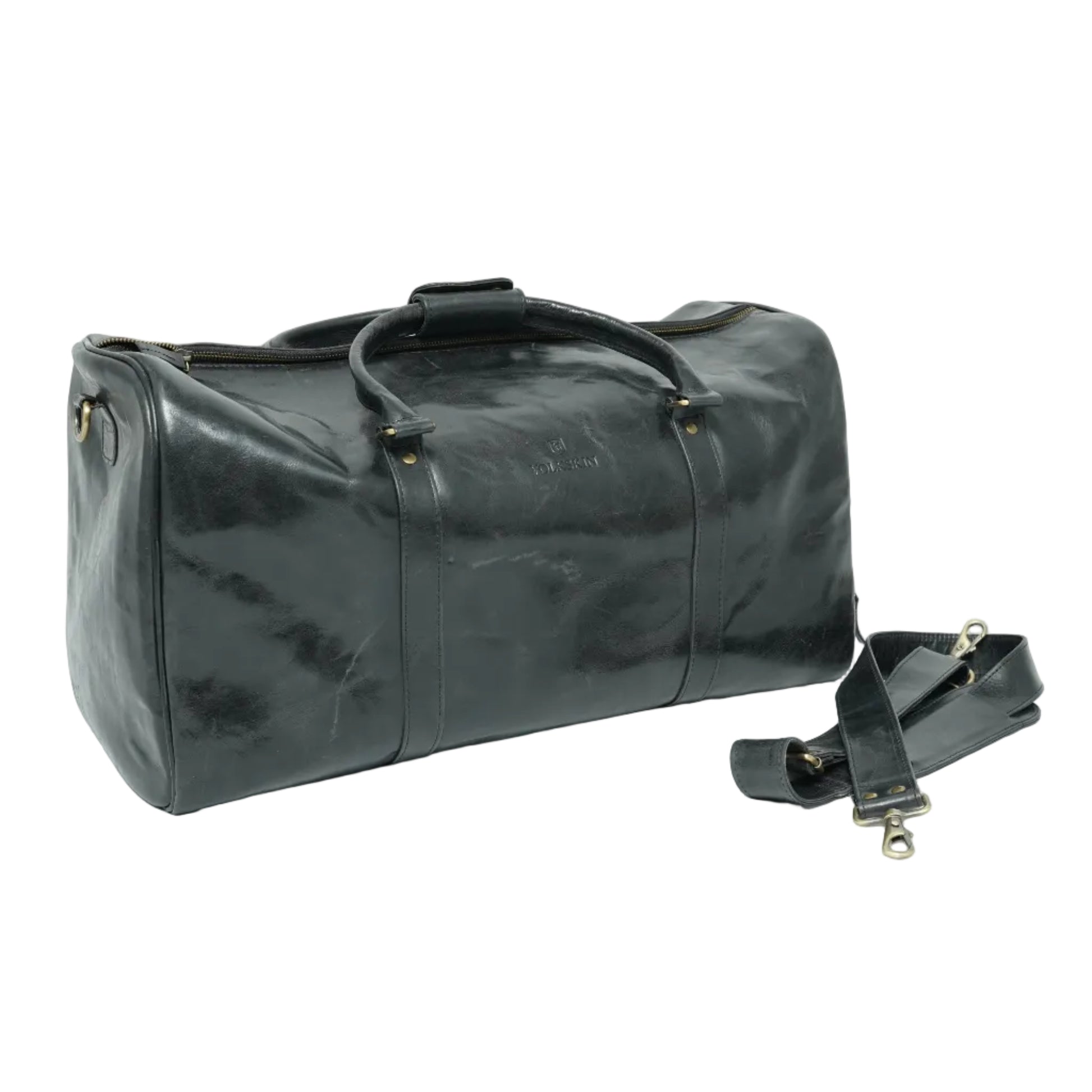 Volkskin Vintage Leder Reisetasche Schwarz cover